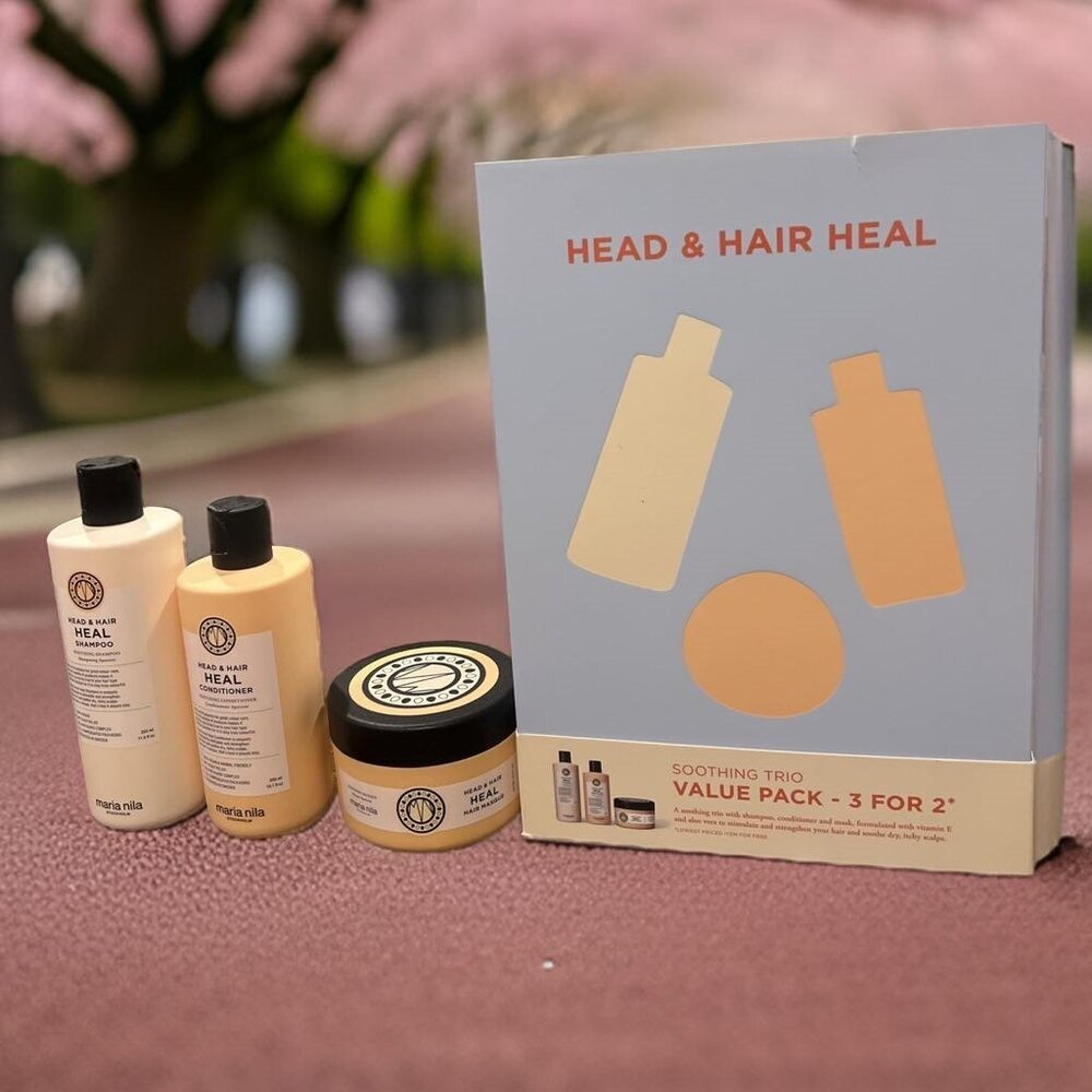 MariaNila Head & Hair Heal Shampoo Conditioner Masque Holiday Set
